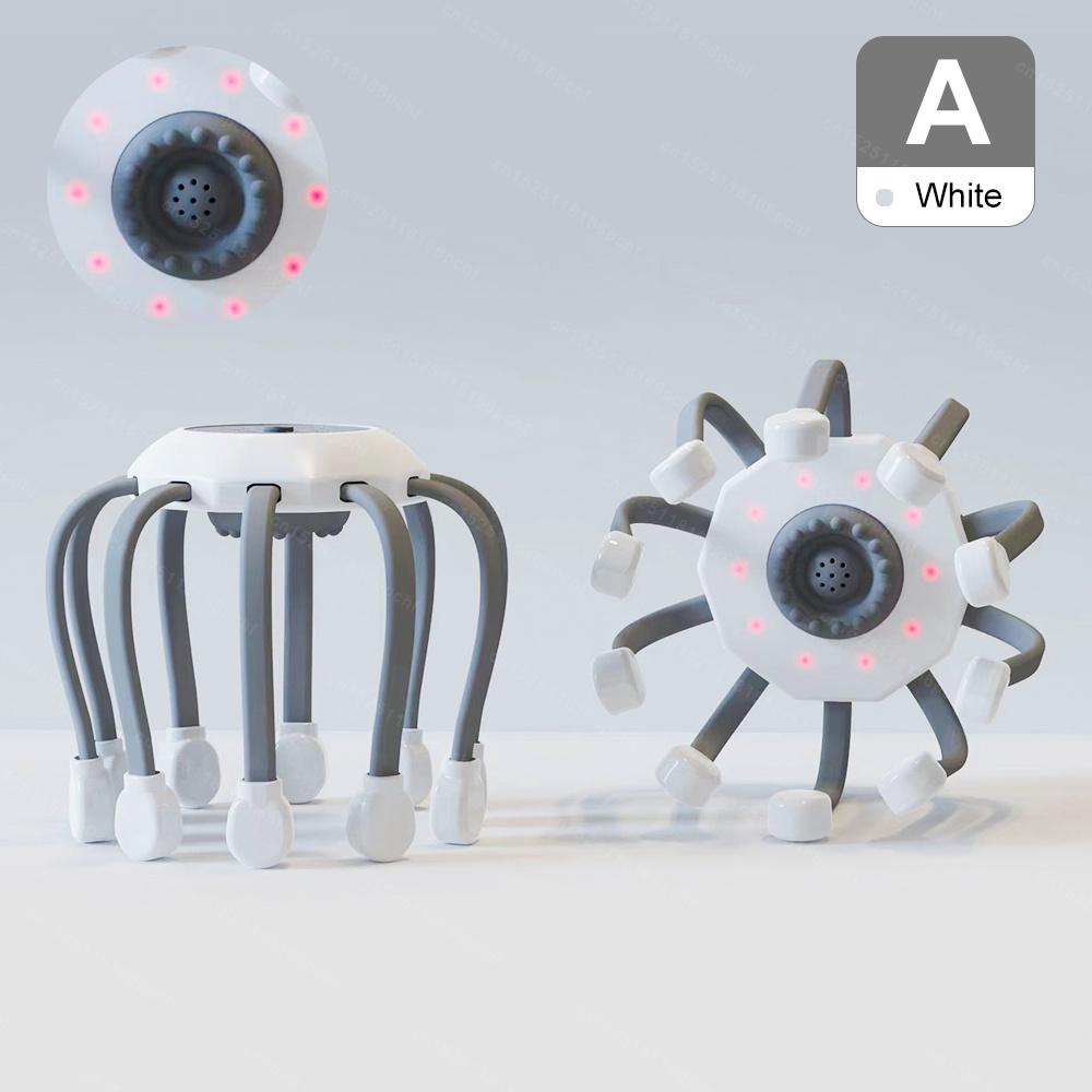 10 Massage Heads Scalp Head Massager Vibrator Octopus Claw Massager Usb Charging Scratcher for Relaxation Stress Migraine