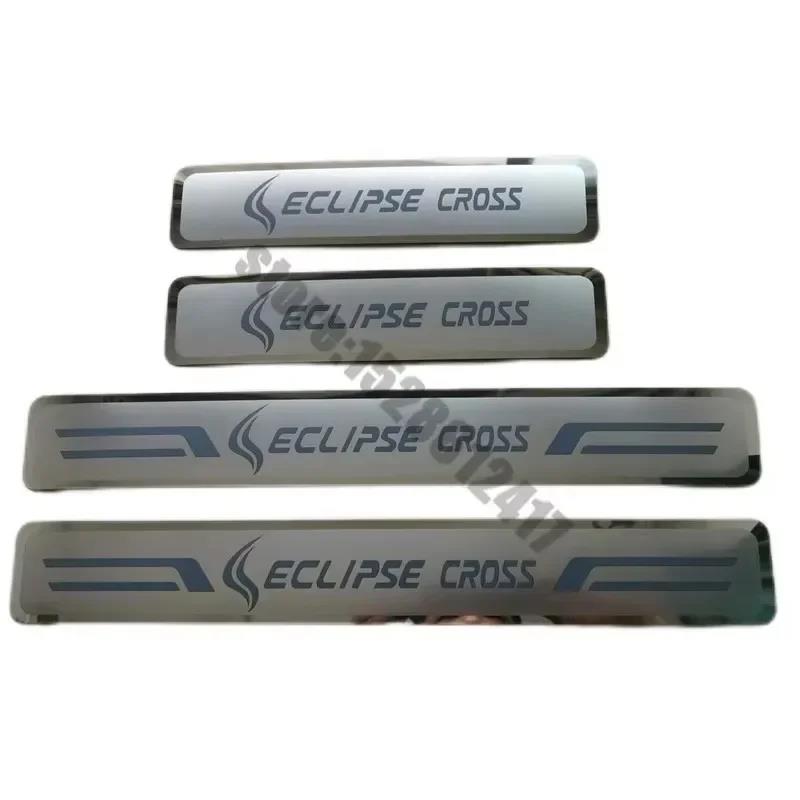 For Mitsubishi Eclipse Cross 2018 2019~2024 Stainless Door Sill Scuff Plate Protector Guard Welcome Pedal Threshold Car Styling Interior Mirrors 6