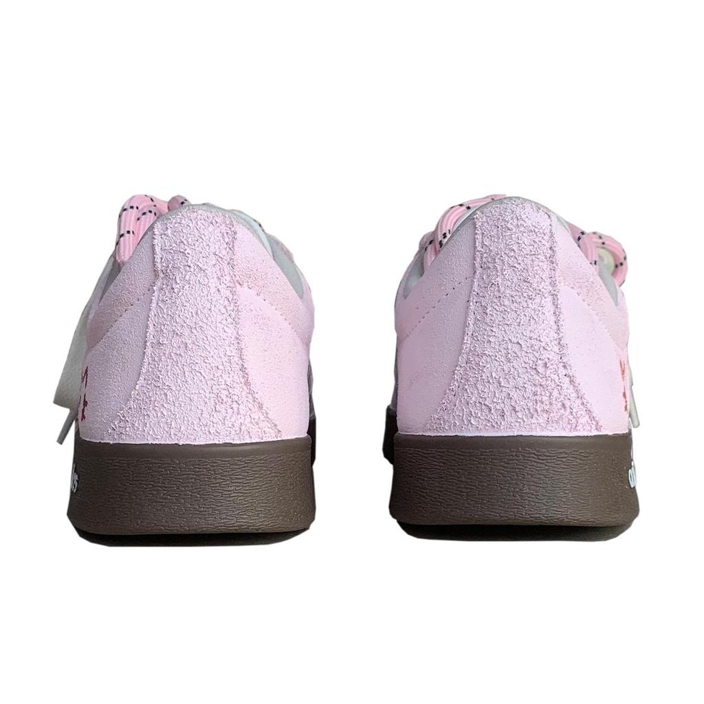 Adidas VL COURT 2.0 Abrasion Resistant Lightweight Low top Skateboard Shoes Unisex Pink White HQ1802(Team417-)