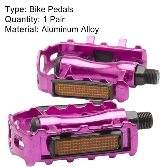 1Pair Road Bike Pedals Anti-rust Large Surface Bike Supplies Aluminum Alloy Bicycle Pedals