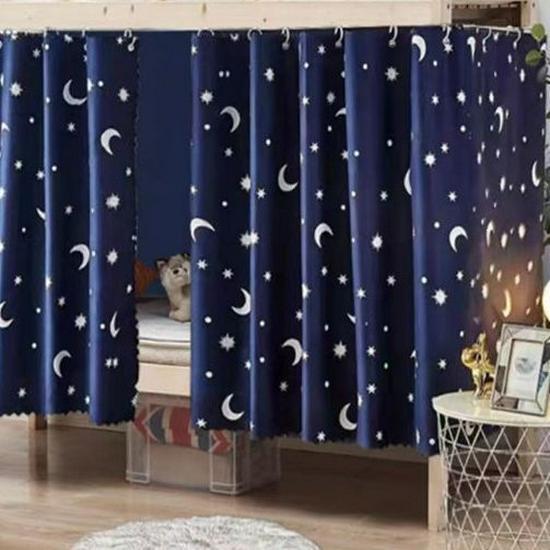 Blackout Bed Curtains for Dorm Bunks - Girls & Boys Privacy Enclosure