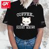 Fashion New Coffee Right Meow Cotton T Shirt And Women Cartoon T Shirts Harajuku Streetwear Hip Hop Casual Tops Unisex Tees