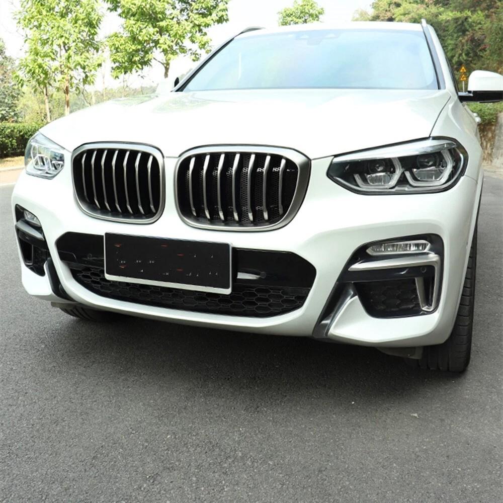 1 Paar Voor Mistlamp Frame Cover Grille Trim Voor BMW X3 X4 G01 G02 2018 2019-21