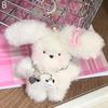 Plush Toys Doll Keychain Kawaii Pochacco Anime Pendant Cute Children Toy Gifts Keychains Keyring Plushie Birthday Girls