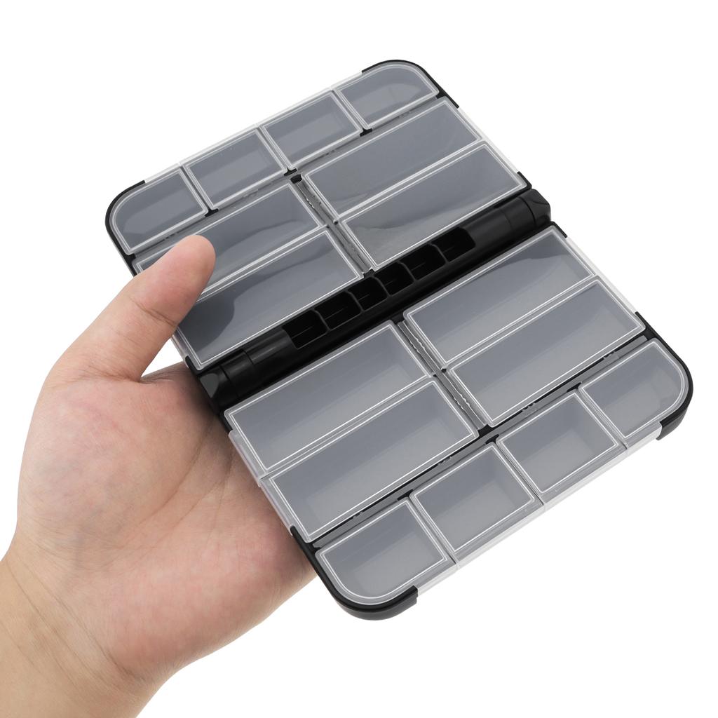 16 Fächer Karpfenangeltackle Organizer Kunststoff Aufbewahrungskoffer für Haken Wirbel Sprengringe Zubehör