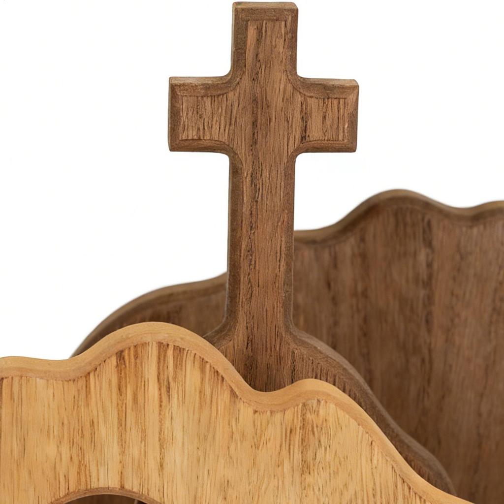 Easter Decorations for Home Wooden Christian Figurine Tabletop Christian Empty Tomb Figurine for Holiday Party Celebration