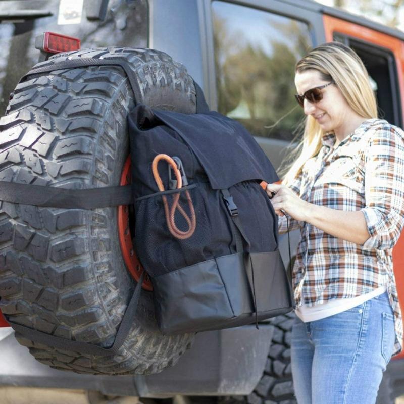 Tailgate Trash Bag Spare Tire Trash Bag for Truck Car SUV Large Capacity Tools Holder Bag Storage Bag Fit 40inch Tire