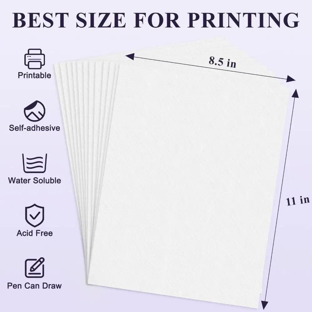 8/10/12Pcs DIY Printable Embroidery Transfer Paper Cross Stitch Supplies Quick Printable Lining Cloth Self-adhesive