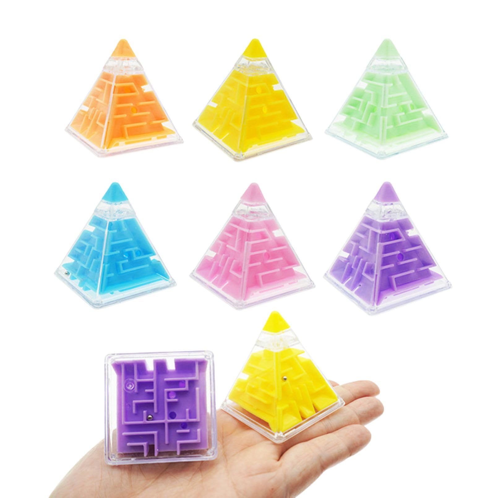 

3D Maze Mini Cube, 3D Puzzle Toy, Prize, Maze Cube, Keychain, Festival Gift (Pyramid, Random 20 Pieces)