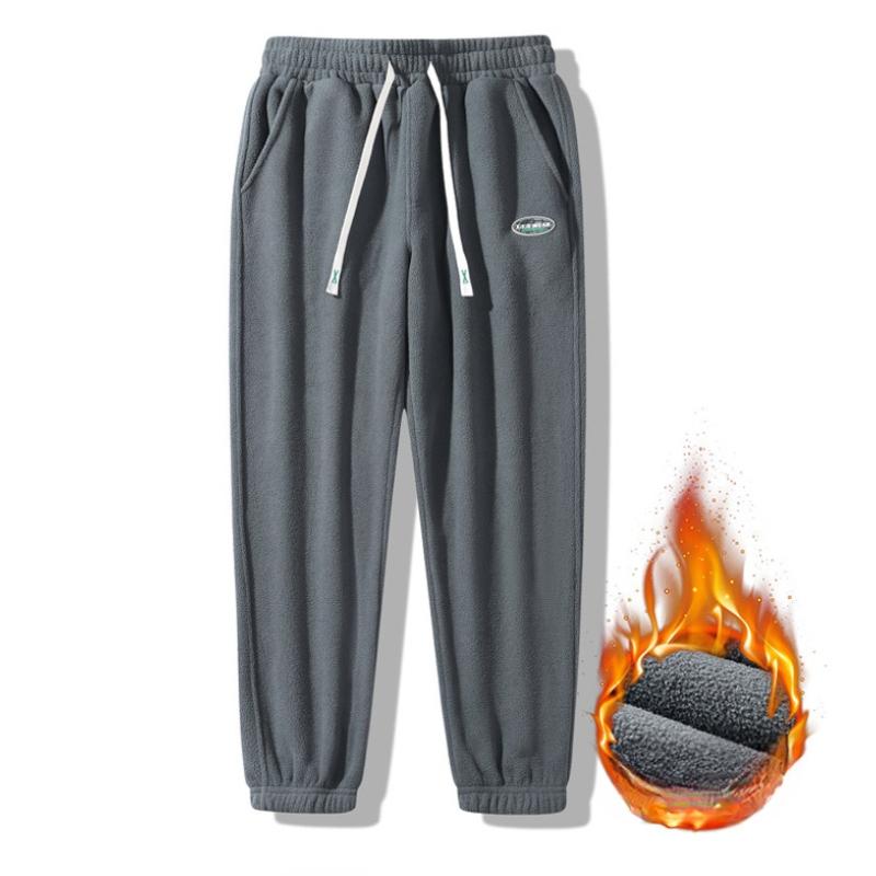 

Флисовые спортивные штаны плюс бархатные толстые повседневные брюки, свободные спортивные мужские брюки большого размера M красный