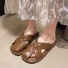 Women's Summer Bag Head Sandals Lazy One-pedal Flat-bottomed French Temperament Slippers