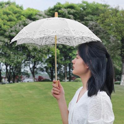 Lace Umbrella Decoration Vintage Style Handmade Elegant Romantic Wedding Bridal for Photo