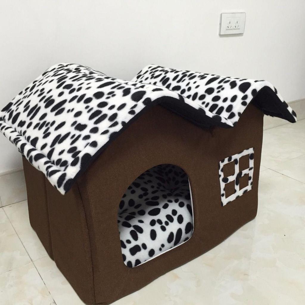 large cat bed with roof