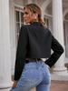 Stylish Waist-Revealing Short Blazer Jacket - Niche Casual Suit with Spicy Girl Flair