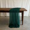 Nordic Wedding Voile Table Runner: Solid Chiffon Crepe Decoration for Dining and Parties