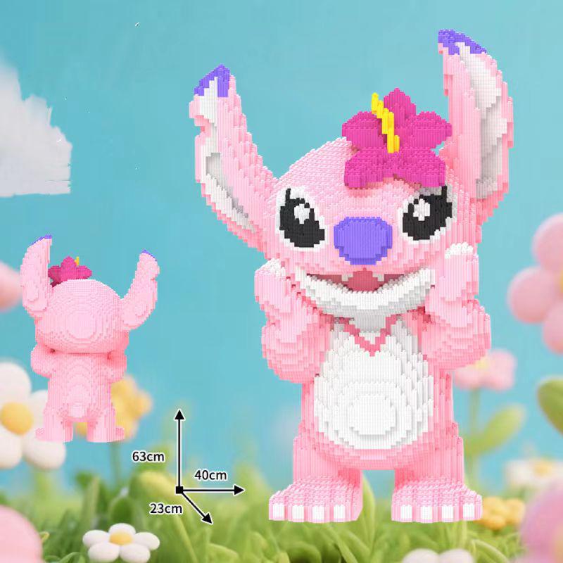 Extra Large Stitch Building Blocks Compatible with LEGO: Interlocking Puzzle Toys for Boys and Girls, Educational Gifts
