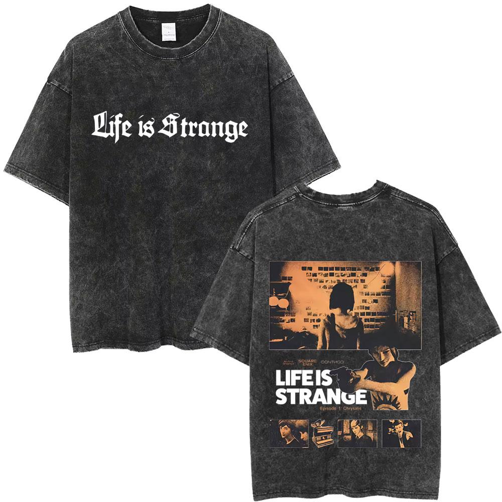 Washed Vintage Game Life Is Strange Merch T-shirt Men Women Player Casual Retro T-shirts Male Fashion Oversized Cotton T Shirts S разноцветный