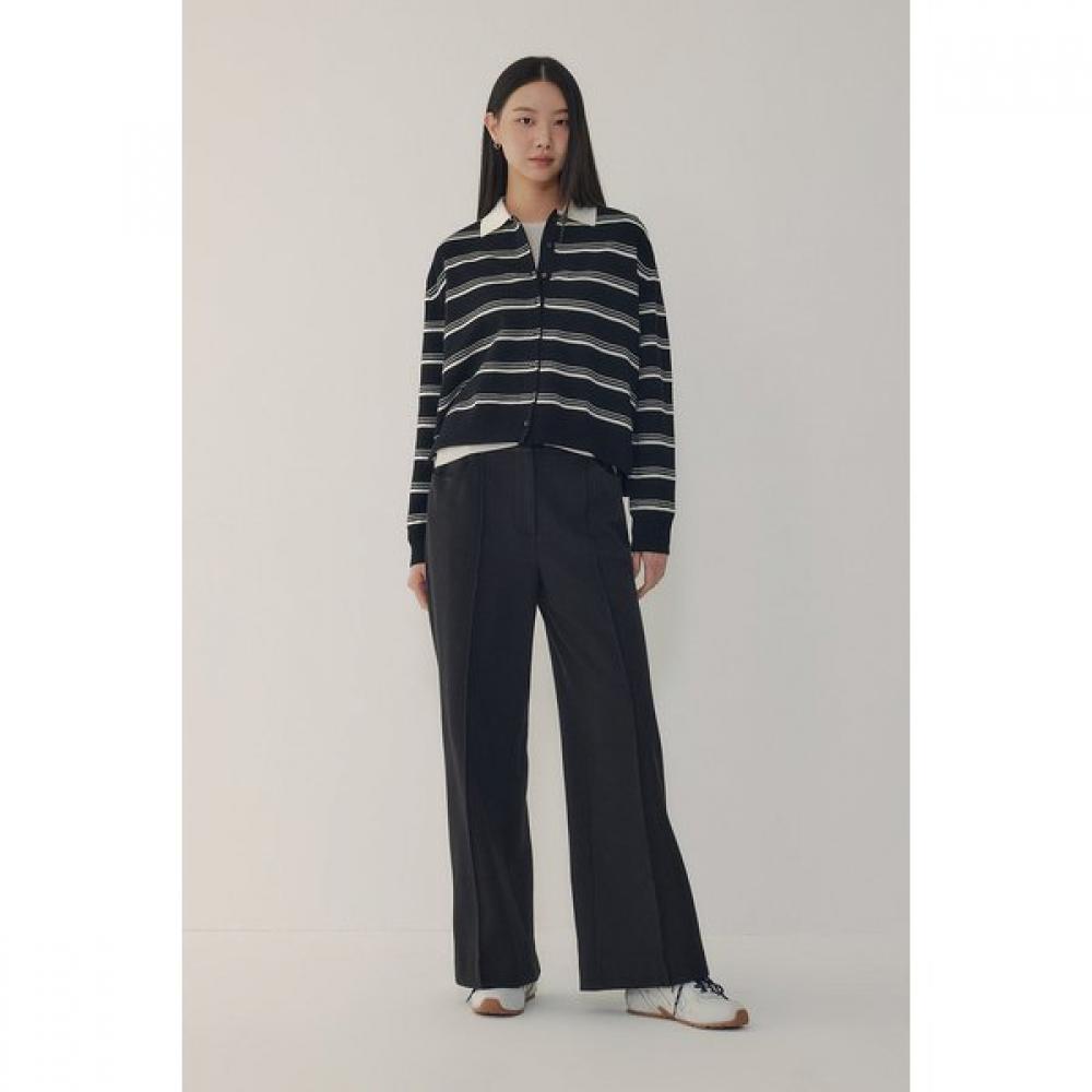 

Vov Stripe Button Up Knit Pullover 7116150112 blacks/One size