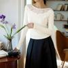 YYFS Women's Fashion Casual Spring Autumn Flower Pattern Print Long Sleeve O-Neck Blouses & Shirts