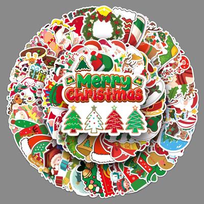 102 Weihnachten Personalisierte Cartoon Festliche Themen Kinderdekoration Handyhülle Skateboard Koffer Aufkleber