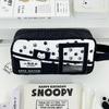 Portable Large Capacity Pencil Case Blue Polka Dot Cute Cat Print Stationery Organizer for Students Travel Use