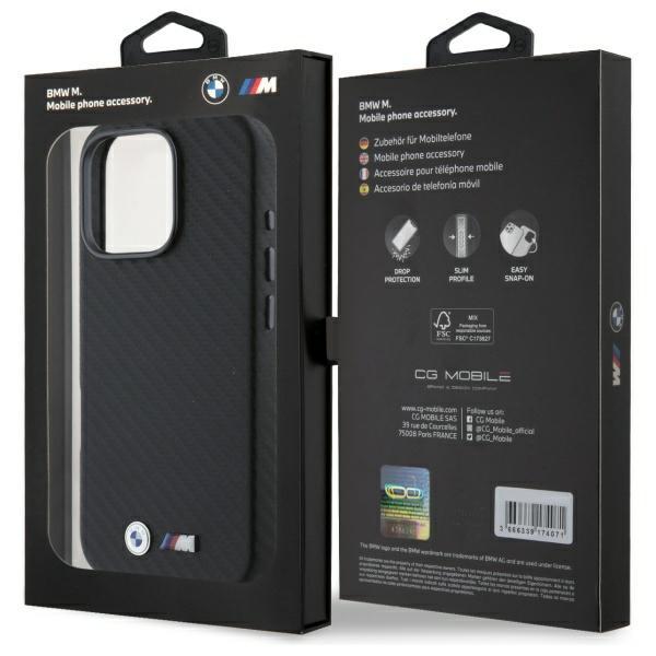 Bmw Bmhcp16X23Pufwc Iphone 16 Pro Max    6.9 Czarny/Black Hardcase Carbon Wrapped Metal
