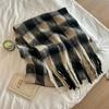 Autumn and winter new Maillard imitation cashmere plaid scarf women's winter senior sense versatile shawl thickened warm scarf