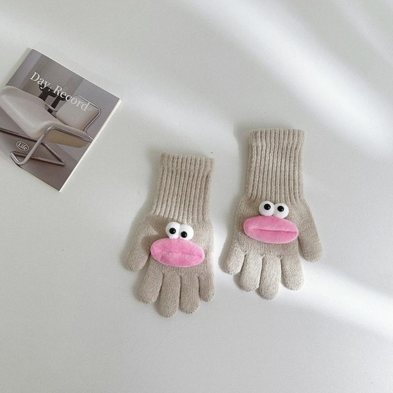 Weiche & Warme Fingerlose Handschuhe Verspielte & Bunte Fünffingerhandschuhe für Jungen & Mädchen Perfekt für Herbst & Winter Langlebig