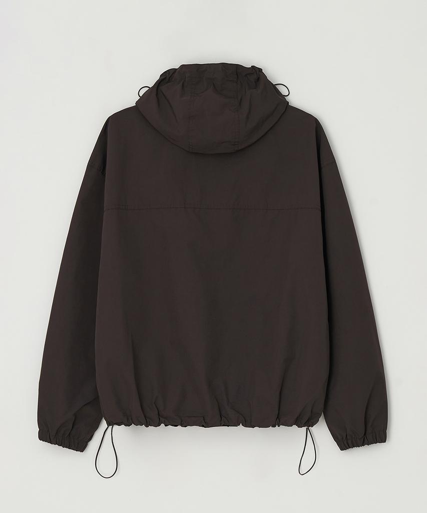 Nus Hood Windbreaker Jacket Brown