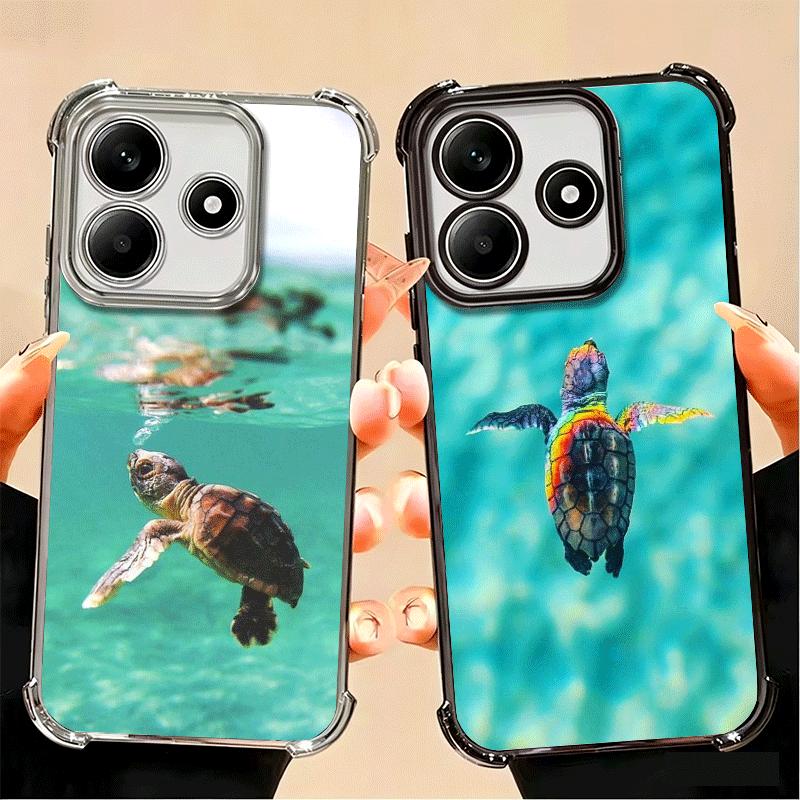 Summer Sea Turtle Cute Soft Phone Case For Xiaomi Poco X7 X8 Pro Max X6 X5 X3 F8 Ultra F7 M8 M7 M5S Redmi 15C 15A 15 14C 13C 12C