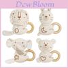 Baby Organic Cotton Rattle Set With Grasping And Soothing Features For Newborns