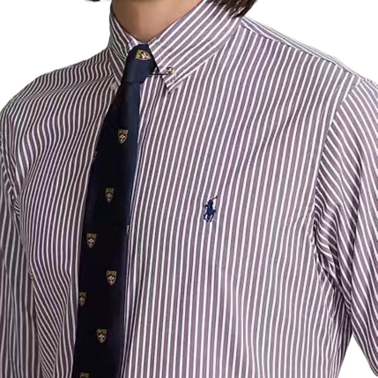 Polo Ralph Lauren Classic Striped Long Sleeve Button Down Shirt With Pony Embroidery Men Shirts Multiple-Colors 710843818-002