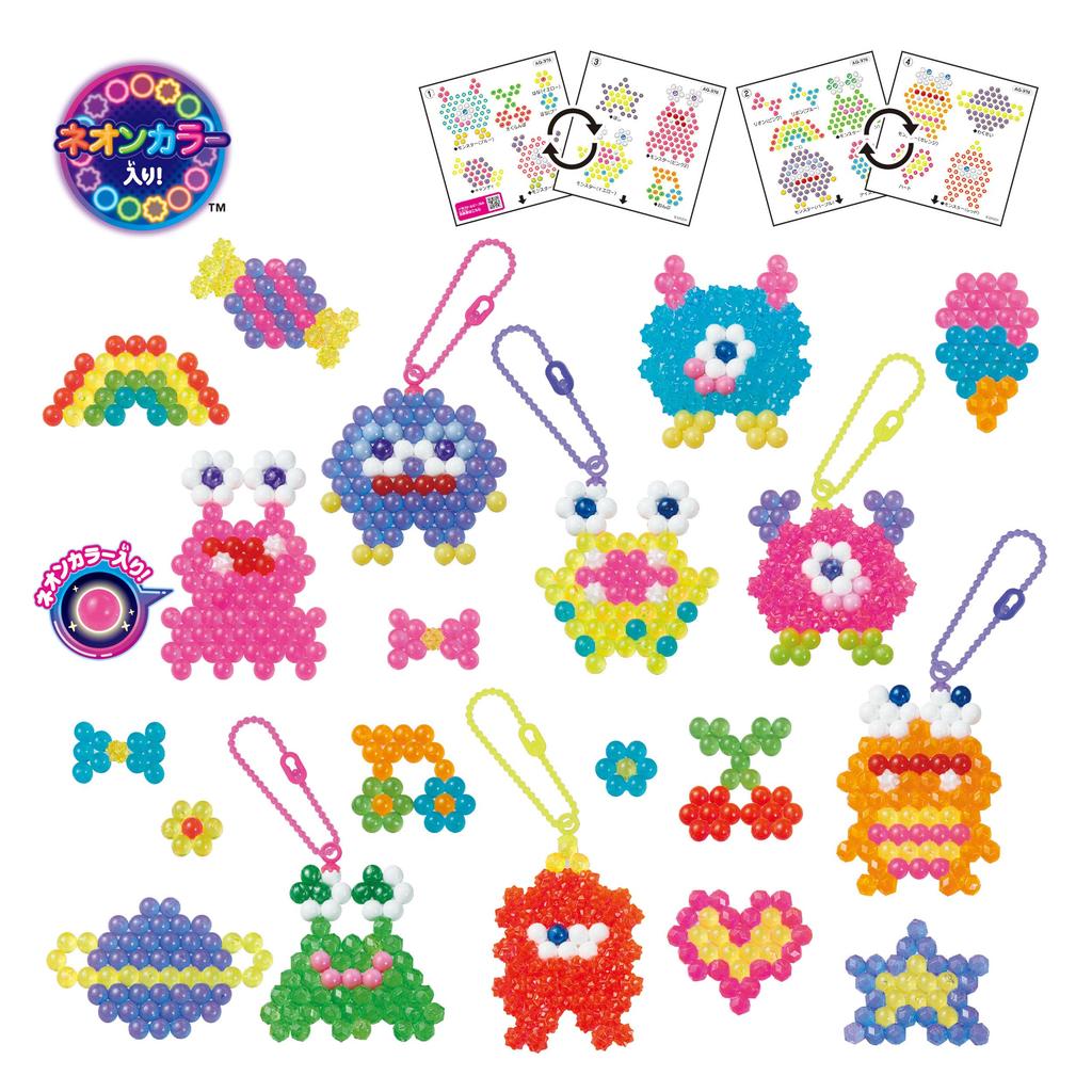 Aquabeads Neon Farbe Monster Set (Separat erhältlich) AQ-370 ST Mark, Ab 6 Jahren, Wasserspielzeug, Wasserbasiert, Bastelspielzeug, Aquabeads von EPOCH