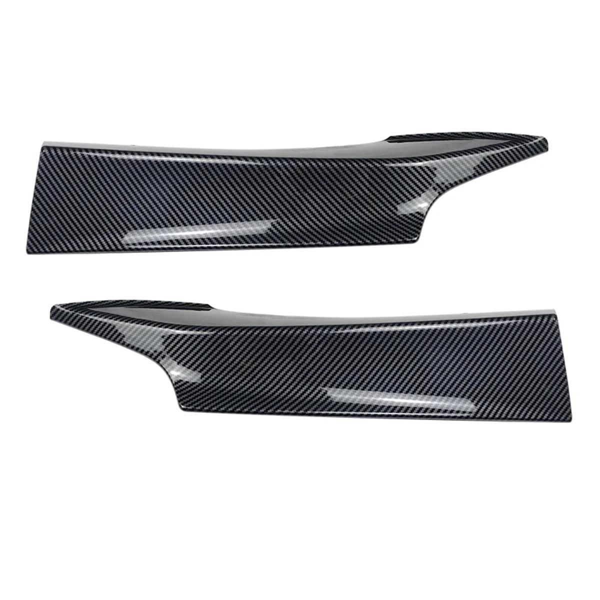 1 Pair Car Front Bumper Lip Splitter Canards Spoiler For BMW F20 F21 Pre-LCI M Sport 2012-2014 M125i M135i Carbon Fiber Look