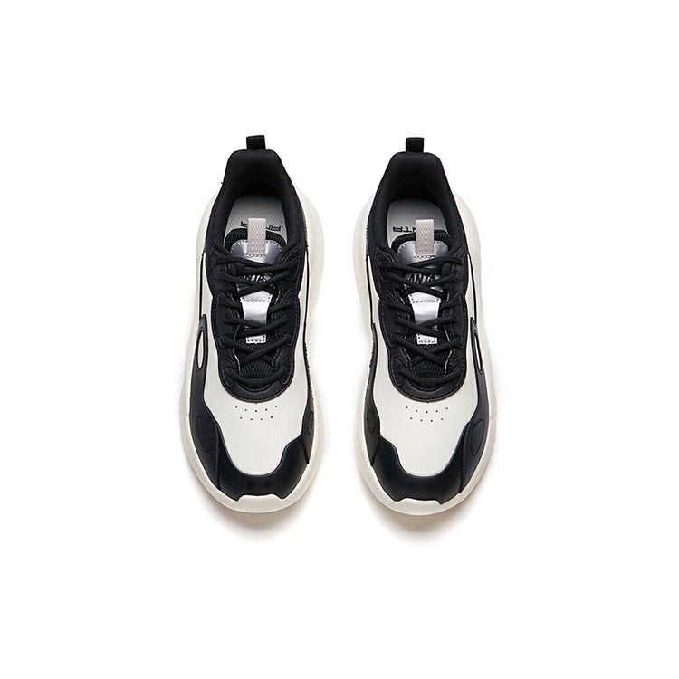 Anta Lifestyle Series Wear-Resistant Non-Slip Low-Top Casual Sports Shoes Women Sneakers Black White 122138862-4
