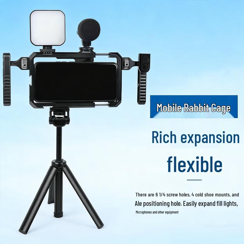 Klec na králíka Bluetooth Mobilní stabilizátor: Univerzální kovové prodloužení pro fotografování a živé vysílání