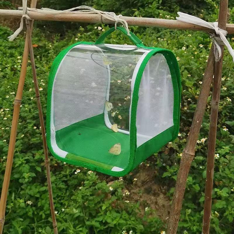 Portable 360-Degree Transparent Insect and Butterfly Observation Cage