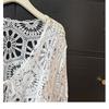 Bohemian Crochet Tie-Up Knit Cardigan - Women's Long Sleeve Sun Protection Top