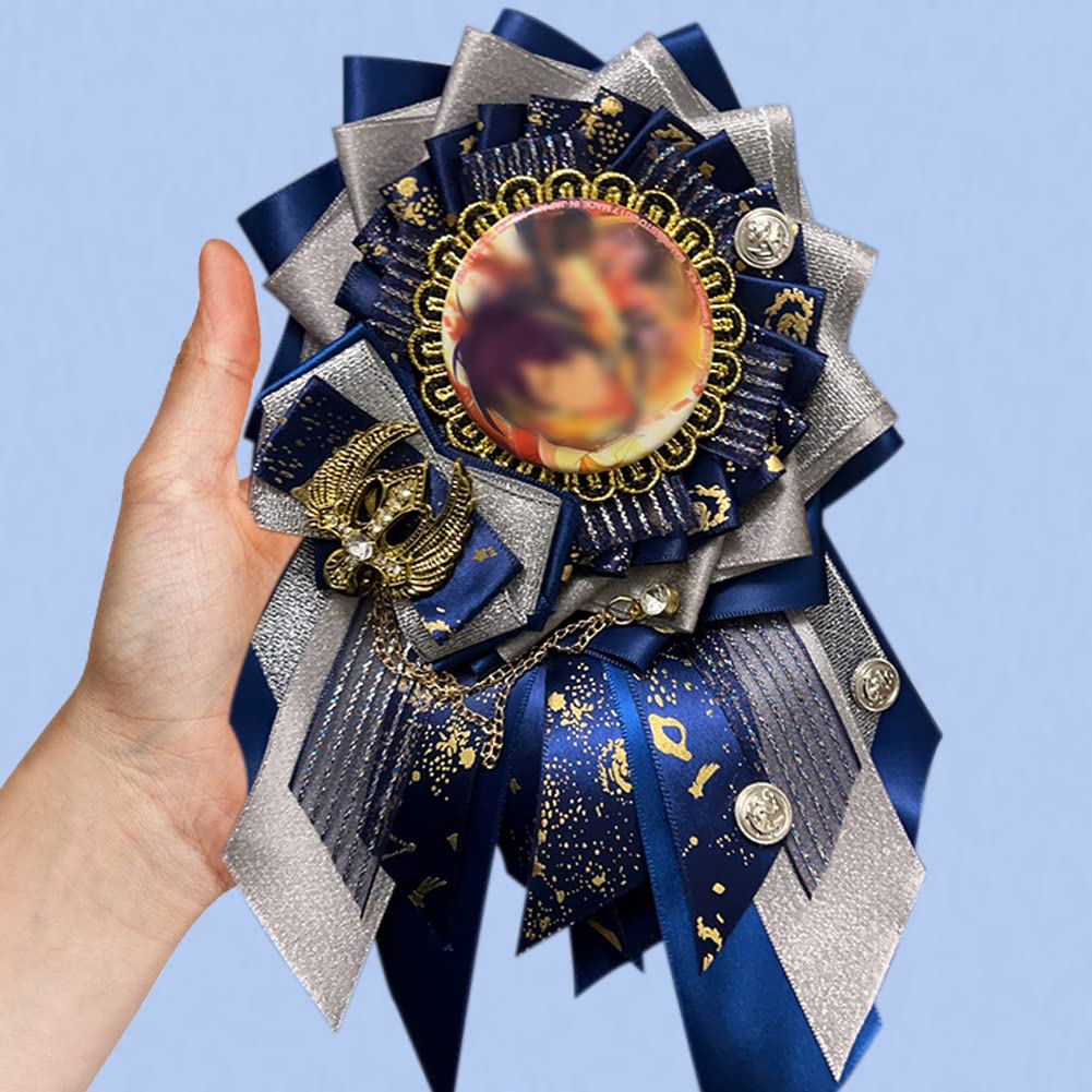 YUYAKESHI Rosette for Can Badge Ita Bag Handmade Ita Bag Can Ita With Magnet Ribbon H of the Same Badges, Decoration, Rosette, Ribbon, Decoration,