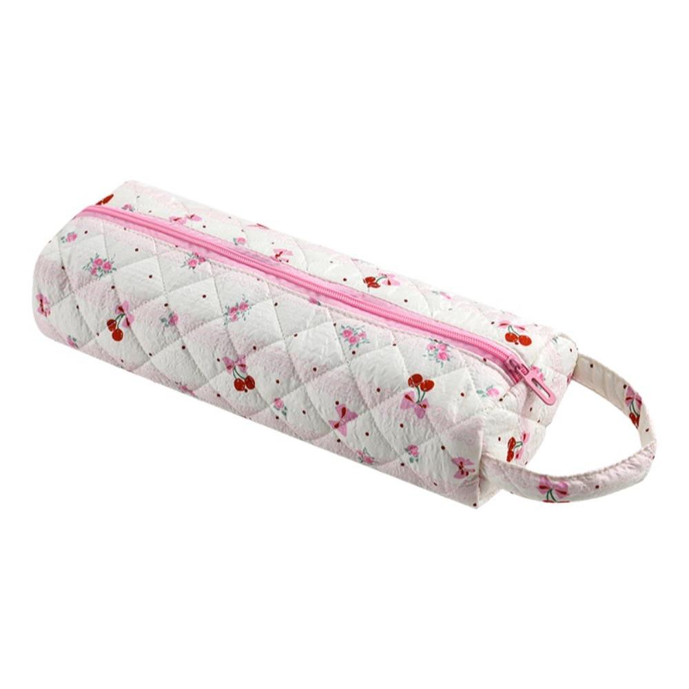 Quilting Cotton Hair Dryer Storage Bag with Handle Large Capacity Curler Storage Bag Soft Dustproof Carrying Case for Travel
