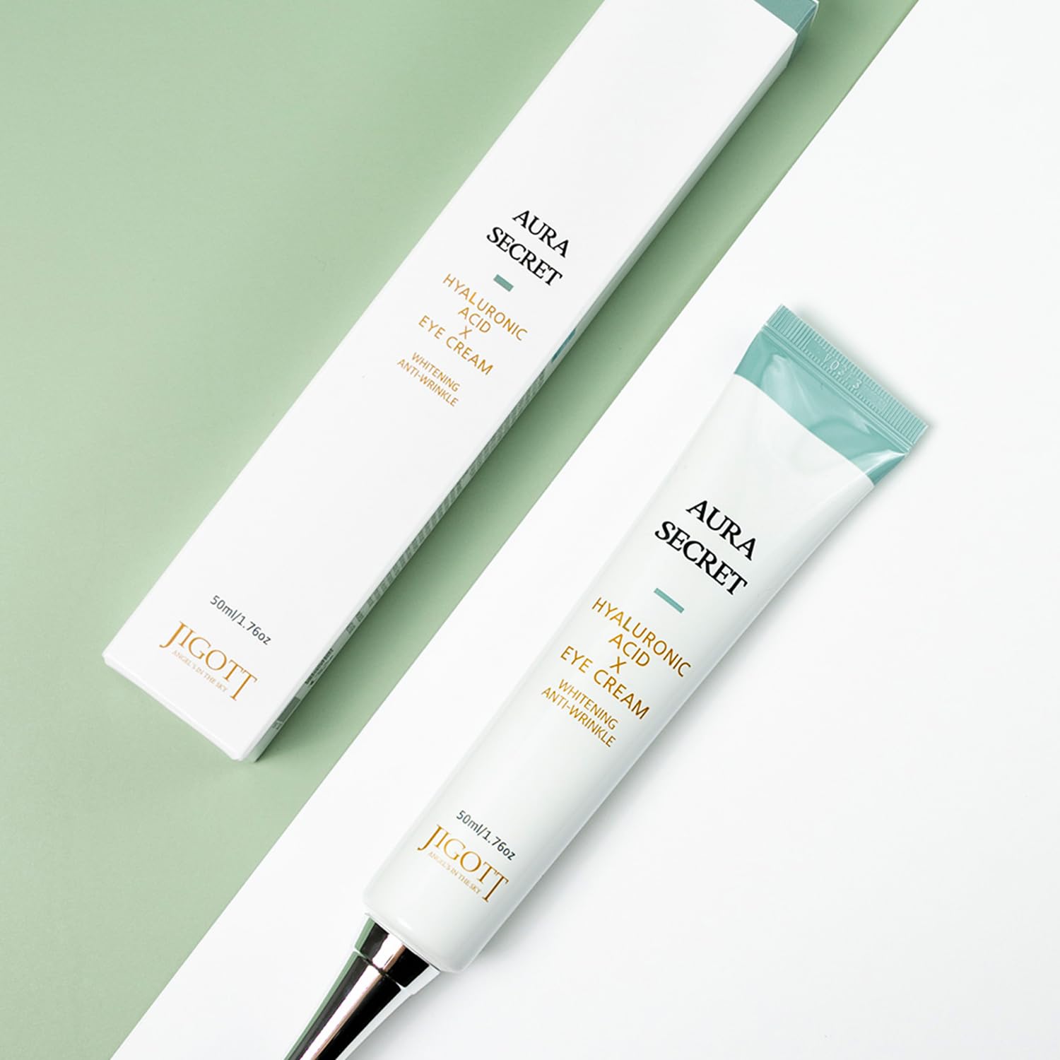 

Jigott Крем для век Aura Secret с гиалуроновой кислотой, Антивозрастной, Kbeauty, Корейская косметика, образец