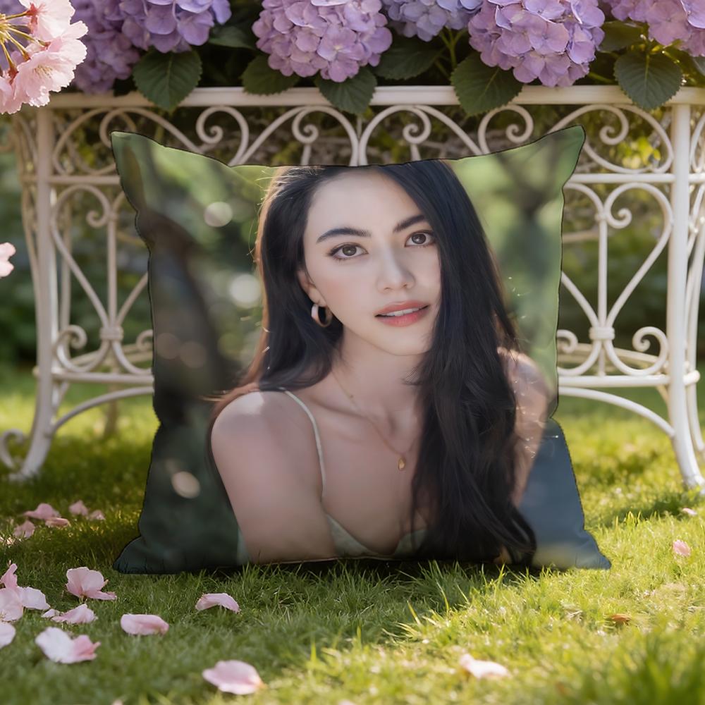 Thai actress D-Davika Hoorne Cushion Cover Home & Car Dual-Scene Pillow Cover: Reversible for Premium Comfort