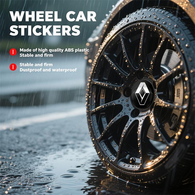 4pcs New Car Wheel Center Hub Cap Rim Cover Emblem Sticker For Renault Megane 2 3 Twingo Clio Talisman Captur Car Accessories