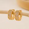 Gold Multi-Style Zircon Hoop Earrings for Women