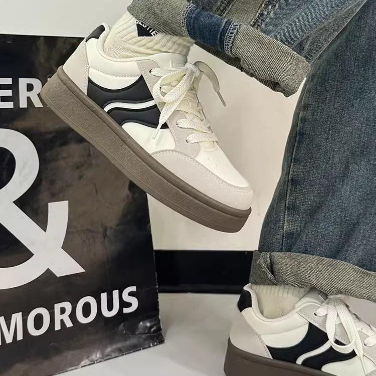 Retro ins style niche white college skateboard shoes 2024 spring new little white shoes versatile shoes casual shoes