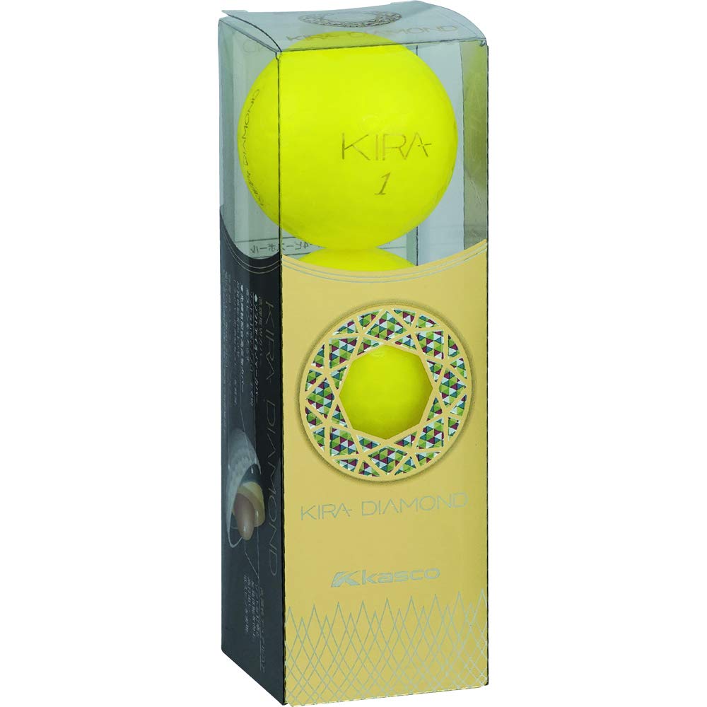 

KASCO Kira Diamond Гольф-мячи, 3 шт., Желтые,