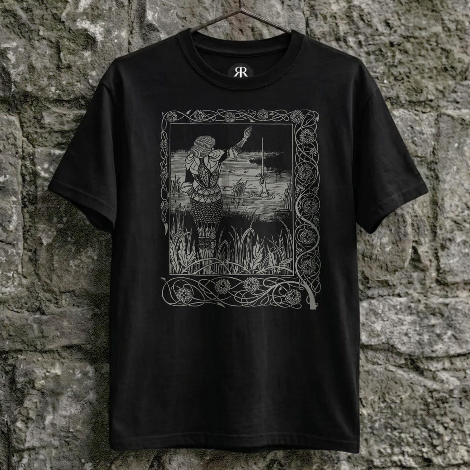 La Mort D Arthur Shirt, Aubrey Beardsley, King Arthur, Excalibur, Lancelot S