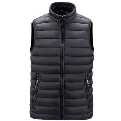 Mens Vest Jacket Warm Sleeveless Jackets Winter Waterproof Zipper Coat Autumn Stand-up Collar Casual Waistcoat Brand Clothing