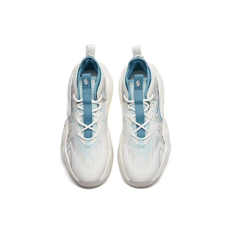 Anta Badass Weifeng Durable Low-Top Sports Casual Shoes Men Sneakers White Blue Green 112228080-1