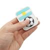 Football Clicker Fidget Toy with Ball Chain Stress Relief National Flag Football Decompression Button Keychain Pendant Backpack Charm Fans Gift